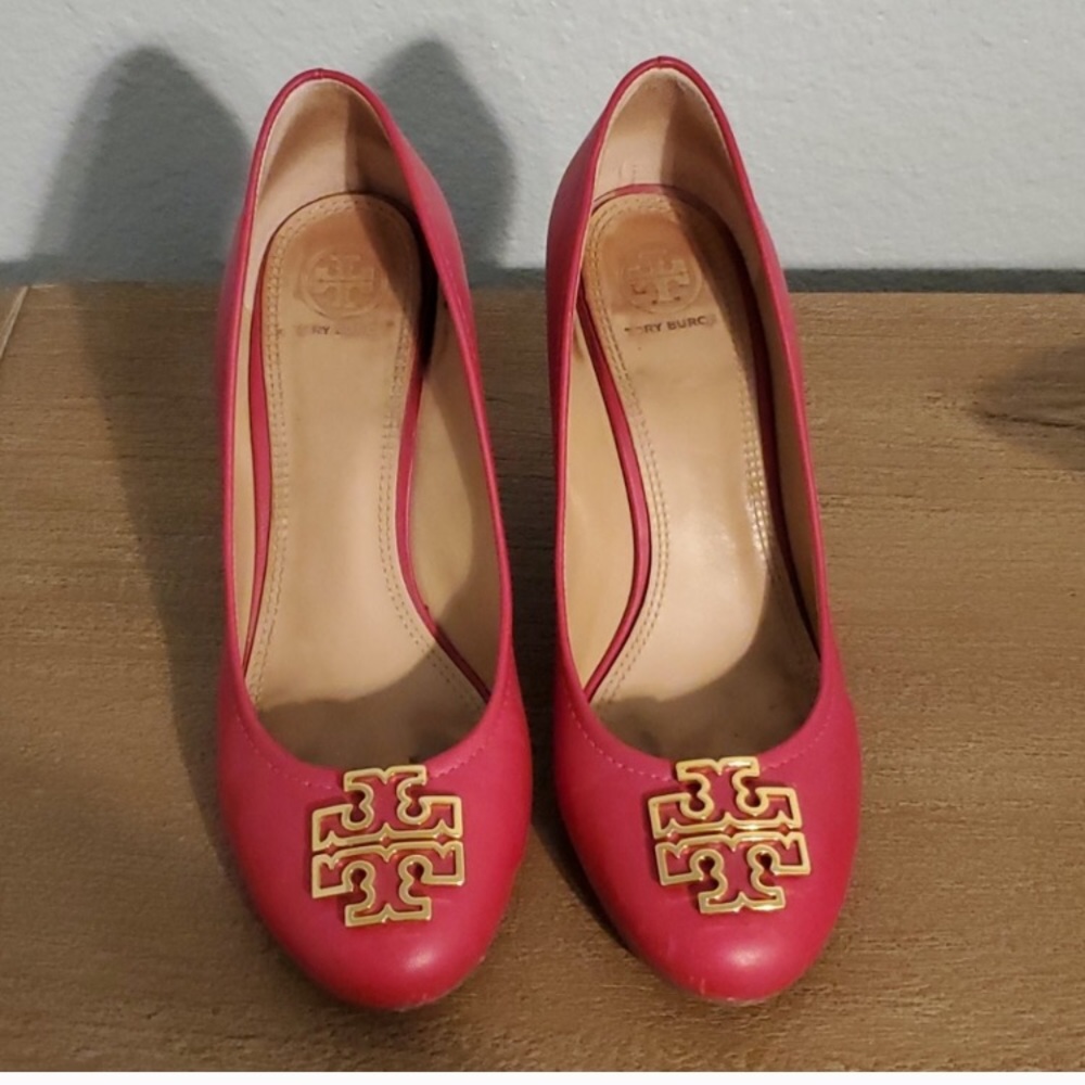 Tory Burch Hot Pink Wedges